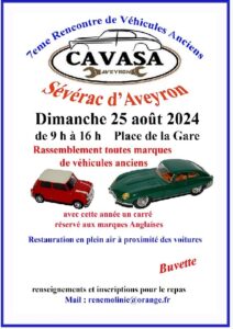 Grand rassemblement de véhicules anciens à Sévérac-le-Château